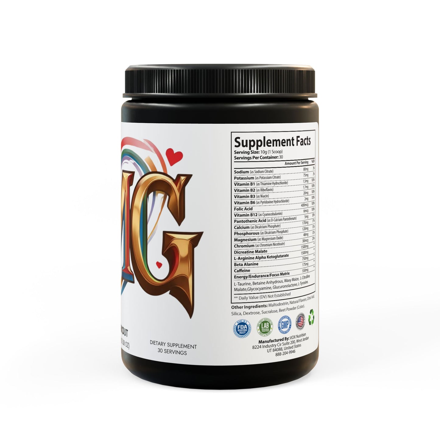 Pre-Workout Supplement, Watermelon (300g, 10.58oz)