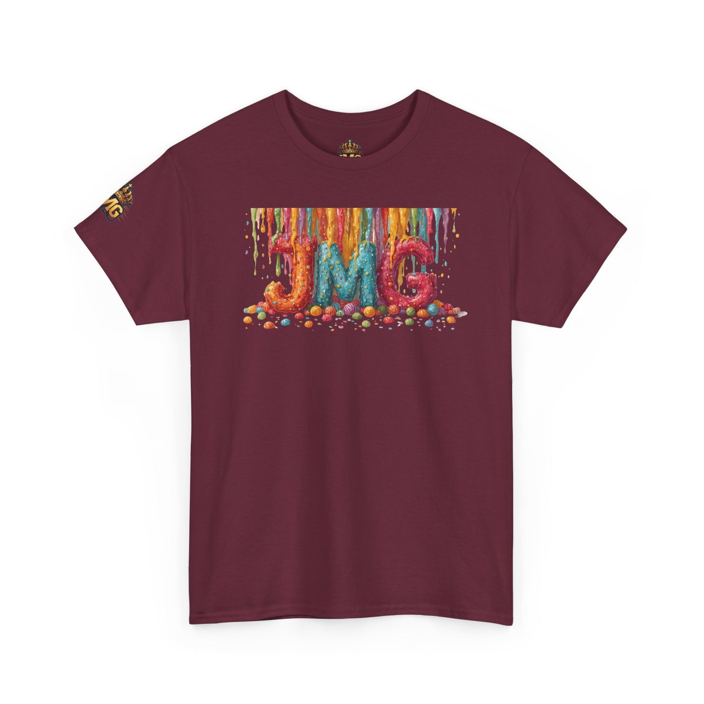 Rainbow Drip Unisex Heavy Cotton Tee, Colorful Graphic T-Shirt for Art Lovers, Casual Wear, Gift for Birthdays, Summer Vibes, Streetwear