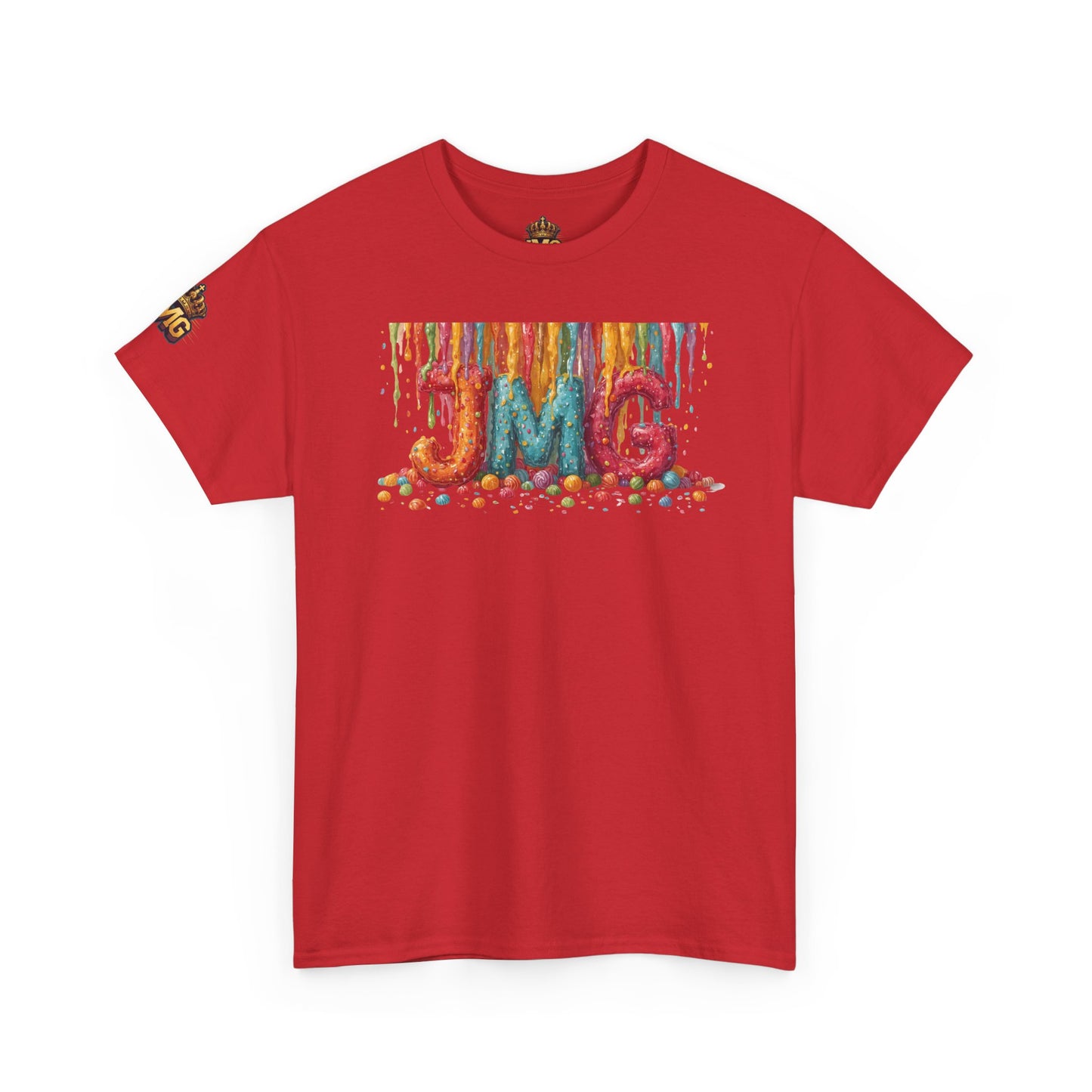 Rainbow Drip Unisex Heavy Cotton Tee, Colorful Graphic T-Shirt for Art Lovers, Casual Wear, Gift for Birthdays, Summer Vibes, Streetwear