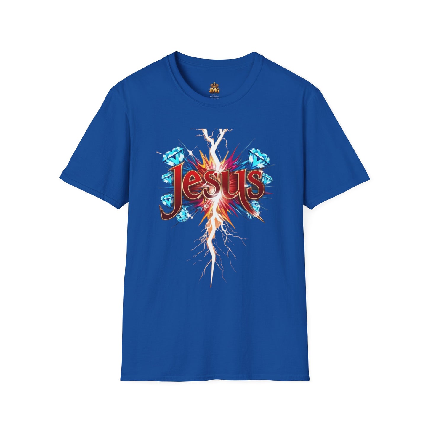 Vibrant Jesus Graphic T-Shirt, Unisex Softstyle Tee for Faith Lovers, Christian Apparel, Inspirational Gift, Casual Wear, Summer Style