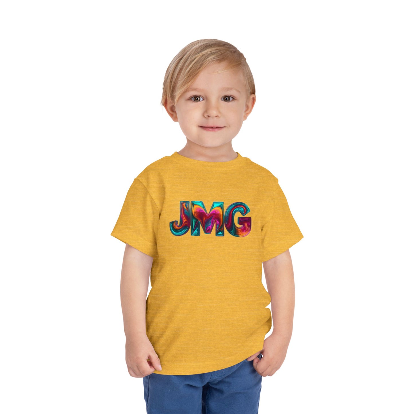 Colorful Kids' Tee Shirt, Toddler Graphic T-Shirt, Fun Playtime Shirt, Birthday Gift, Unique Kids Apparel, JMG Logo Design