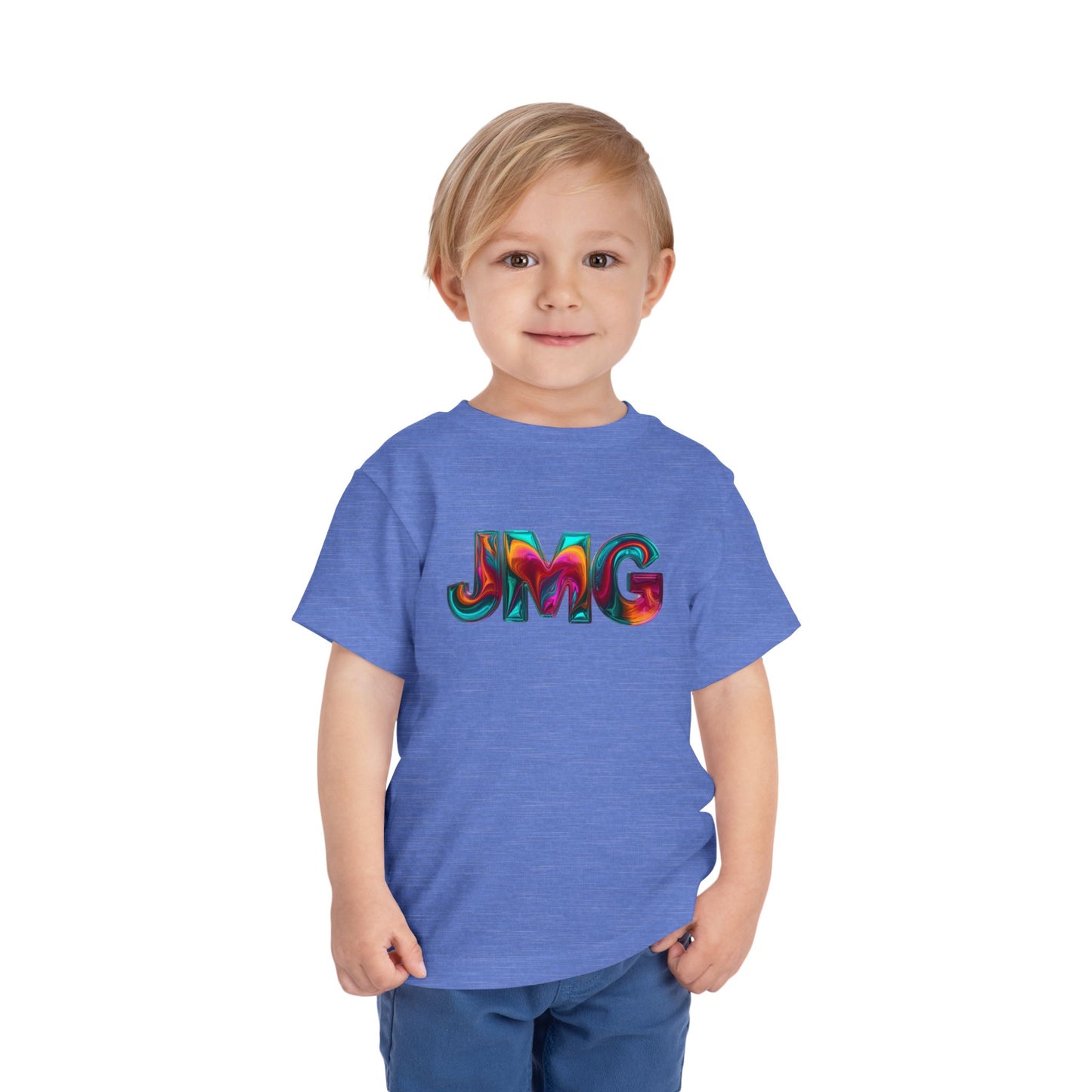 Colorful Kids' Tee Shirt, Toddler Graphic T-Shirt, Fun Playtime Shirt, Birthday Gift, Unique Kids Apparel, JMG Logo Design