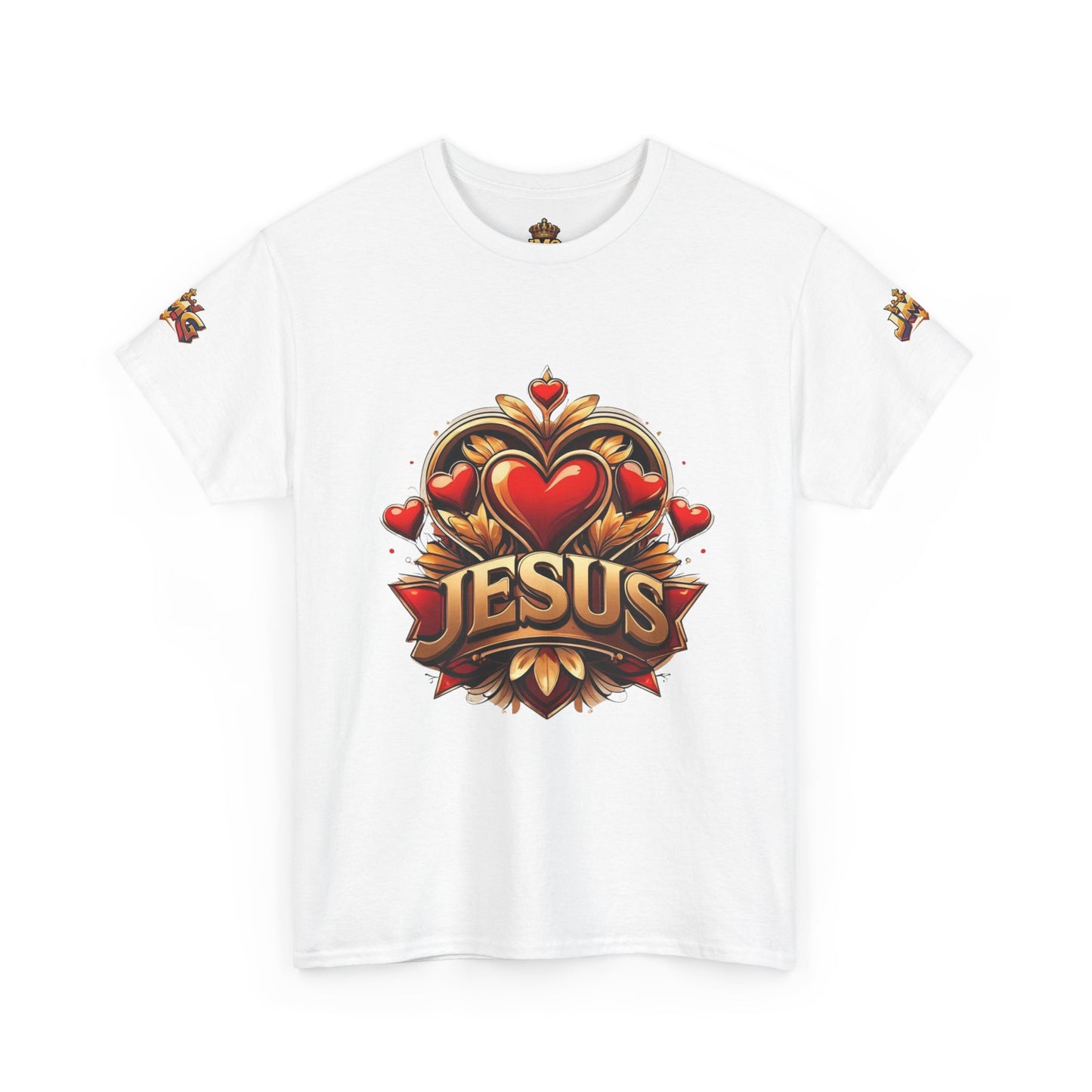 Faith-Inspired Unisex Tee: Jesus Love & JMG Crown Design, Christian T-Shirt, Religious Apparel, Inspirational Gift, Casual Wear, [...]