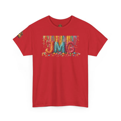 Rainbow Drip Unisex Heavy Cotton Tee, Colorful Graphic T-Shirt for Art Lovers, Casual Wear, Gift for Birthdays, Summer Vibes, Streetwear