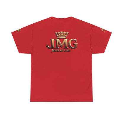 Religious Statement Tee | Unisex Heavy Cotton Tee with JMG Design, Casual Wear, Inspirational Gift, Christian Apparel, Faith-Based Clothing