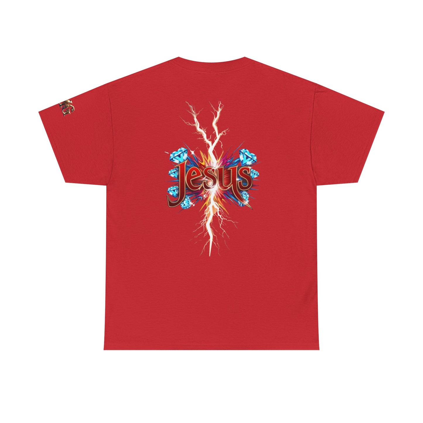 Stylish Unisex Heavy Cotton Tee with JMG & Jesus Prints, Graphic Tee, Casual Wear, Christian Apparel, Gift Idea