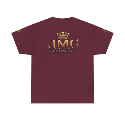 Religious Statement Tee | Unisex Heavy Cotton Tee with JMG Design, Casual Wear, Inspirational Gift, Christian Apparel, Faith-Based Clothing