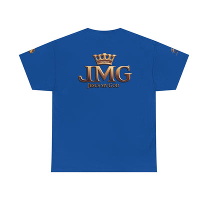 Religious Statement Tee | Unisex Heavy Cotton Tee with JMG Design, Casual Wear, Inspirational Gift, Christian Apparel, Faith-Based Clothing