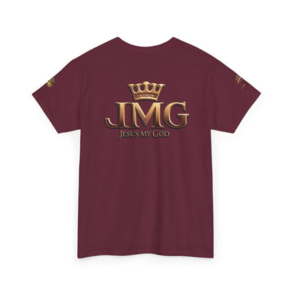 Religious Statement Tee | Unisex Heavy Cotton Tee with JMG Design, Casual Wear, Inspirational Gift, Christian Apparel, Faith-Based Clothing